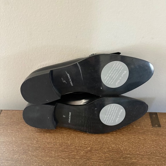 Everlane Black Leather Kiltie Tassel Loafers Made in Italy Pointed Toe Womens 8 - Picture 7 of 9